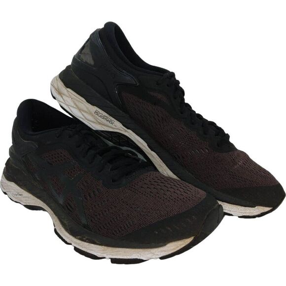 Asics Gel Kayano 24 Womens Pre-owned Black & Purple Running Sneakers - sz. 9 1/2 - Picture 1 of 5